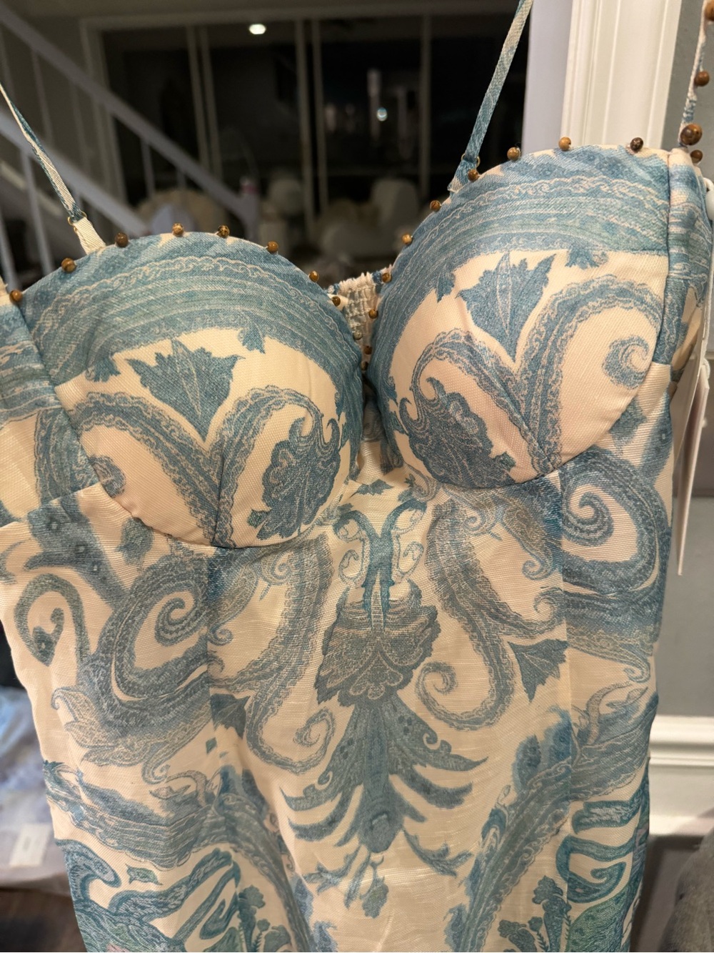 Zimmermann Illuminati Blue and White Paisley Dress size 0 - Picture 6 of 6